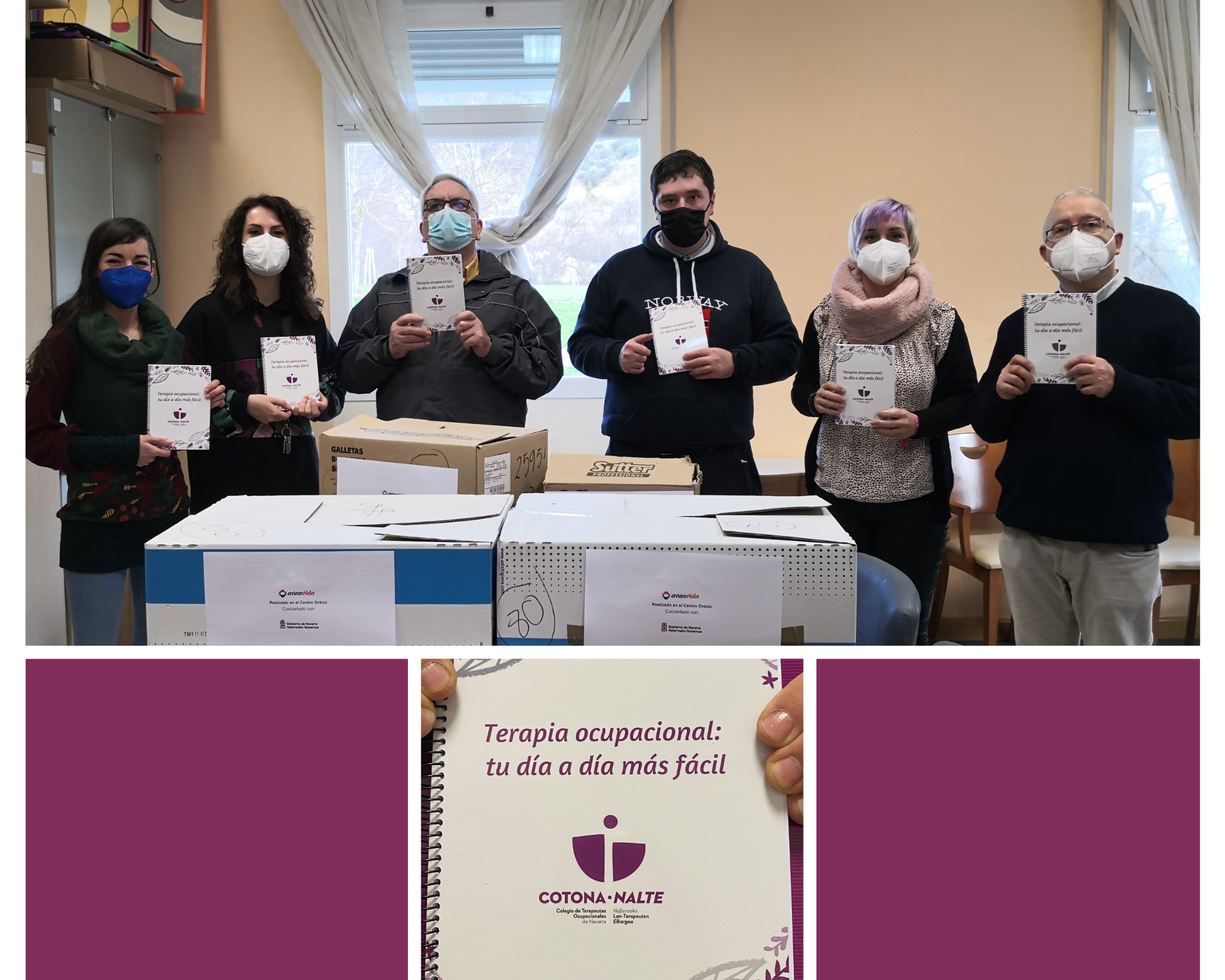 ENTREGA DE LIBRETAS AL COLEGIO OFICAL DE TERAPIA OCUPACIONAL DE NAVARRA