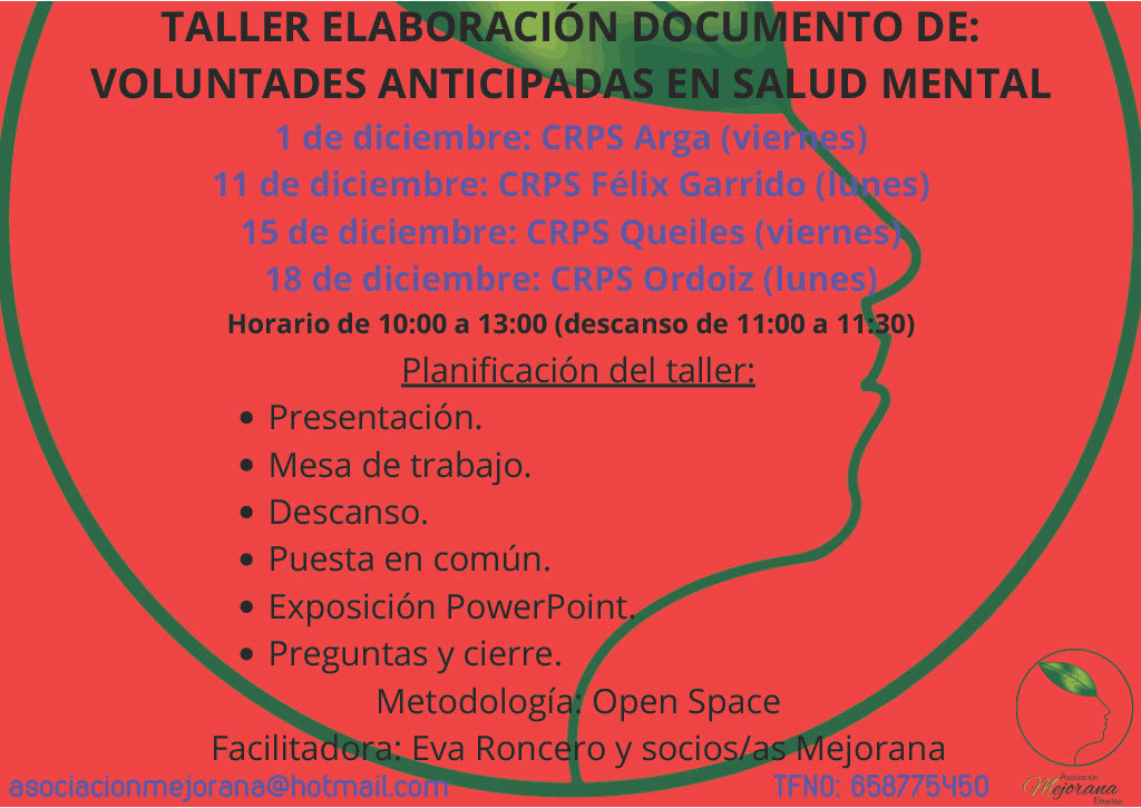 TALLER SOBRE VOLUNTADES ANTICIPADAS EN SALUD MENTAL